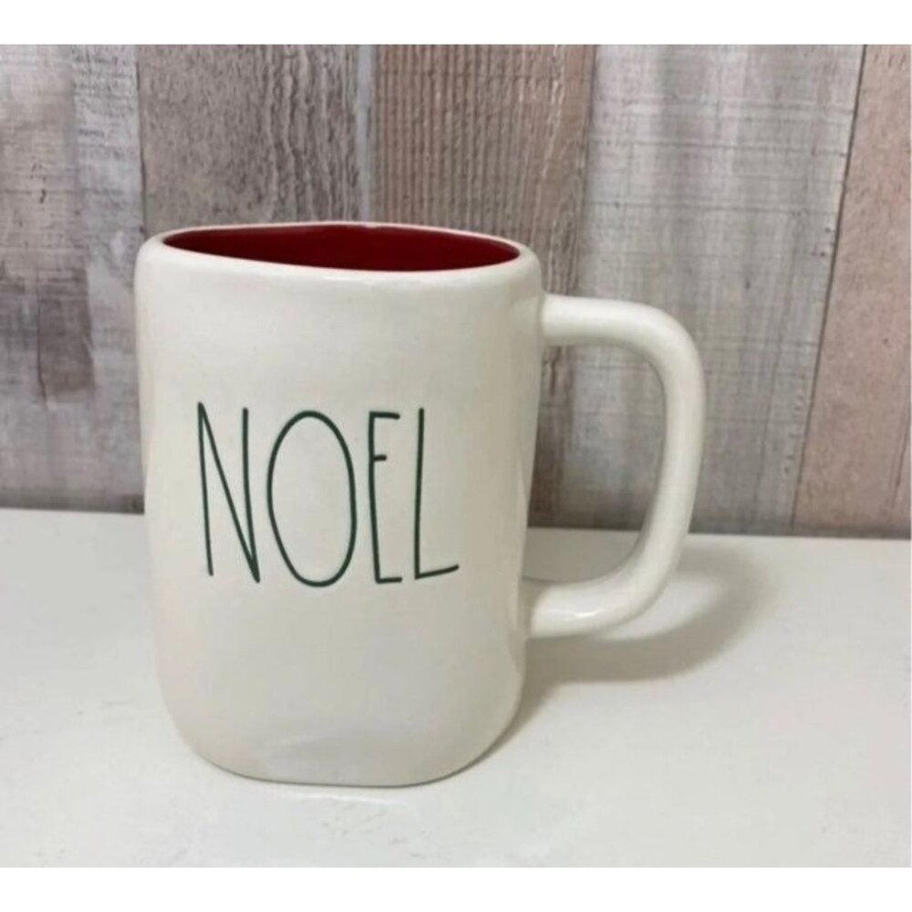 Rae Dunn "Noel" Ceramic Mug‎ With Red Interior